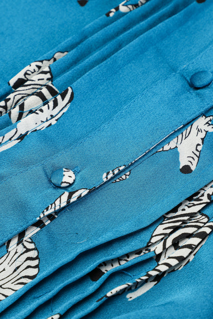 Black Plus Size Cheetah Print Puff Sleeve Ruffle Mini Dress