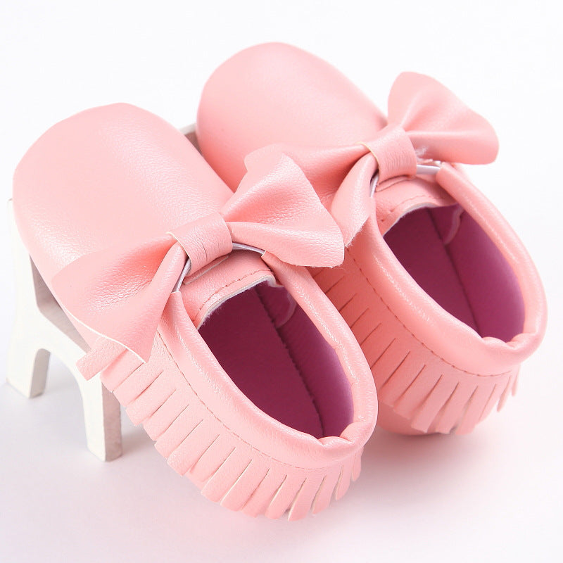 Spring And Autumn New 0-1 Years Old Baby Shoes Tassel Pu Bottom Non-slip Casual Baby Shoes