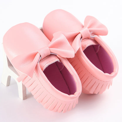 Spring And Autumn New 0-1 Years Old Baby Shoes Tassel Pu Bottom Non-slip Casual Baby Shoes