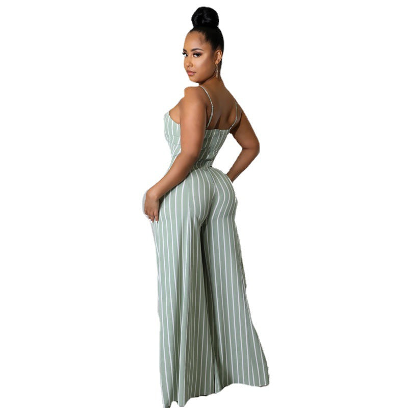 Elegant, Commuter-friendly High-waisted Milk Silk Pants Relaxed-fit Jumpsuit