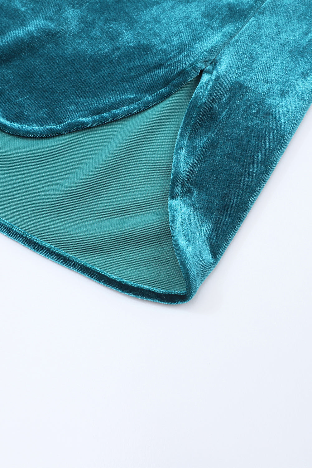 Skobeloff Velvet Buttoned Front Ruffled Mini Dress