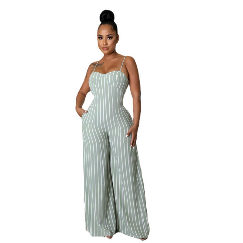 Elegant, Commuter-friendly High-waisted Milk Silk Pants Relaxed-fit Jumpsuit