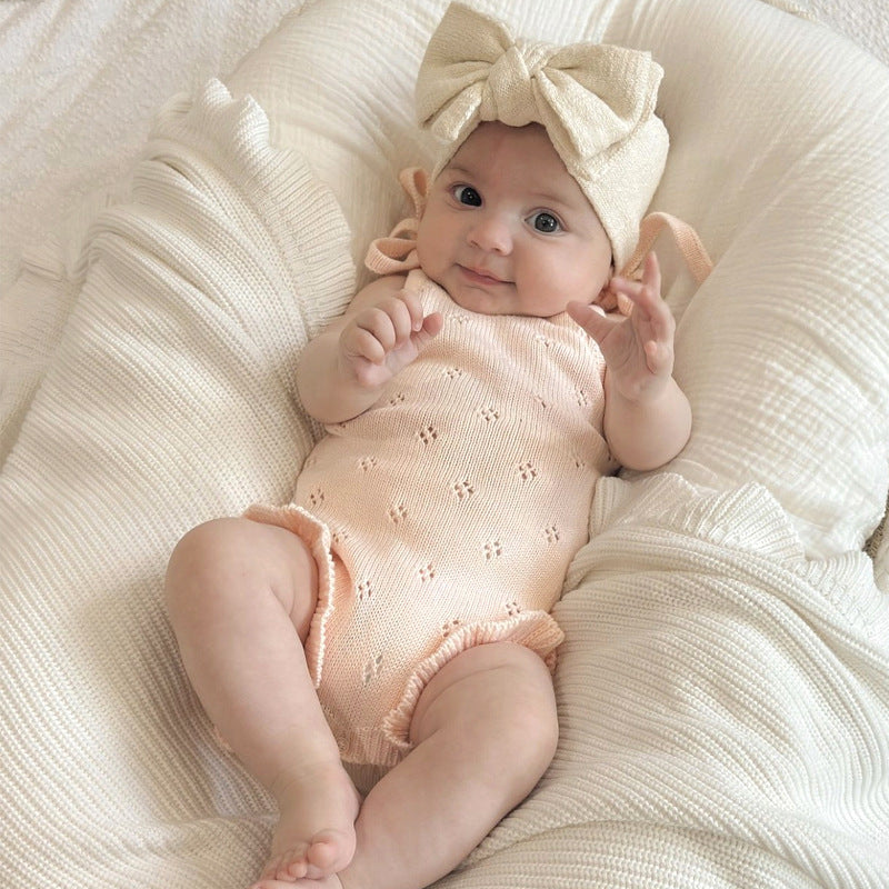 Baby Knitted Vest Wool Jumpsuit Spring And Autumn