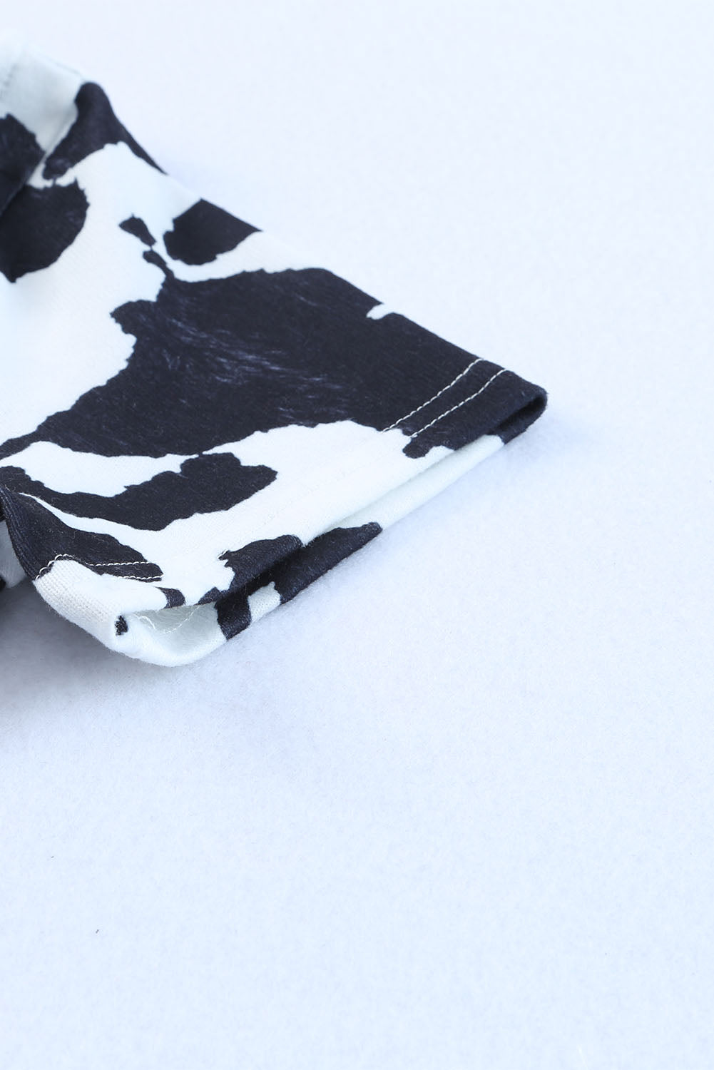 White Western Cow Spots Slim Fit T-shirt