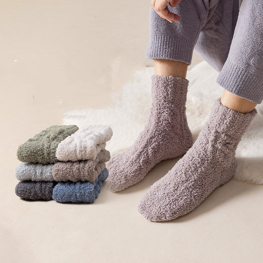 Coral Velvet For Male Home Room Socks Couple Style