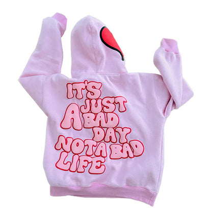 Autumn New Y2g Fashion Trend Ins Style Hooded Sweatshirt Love Letter Printing