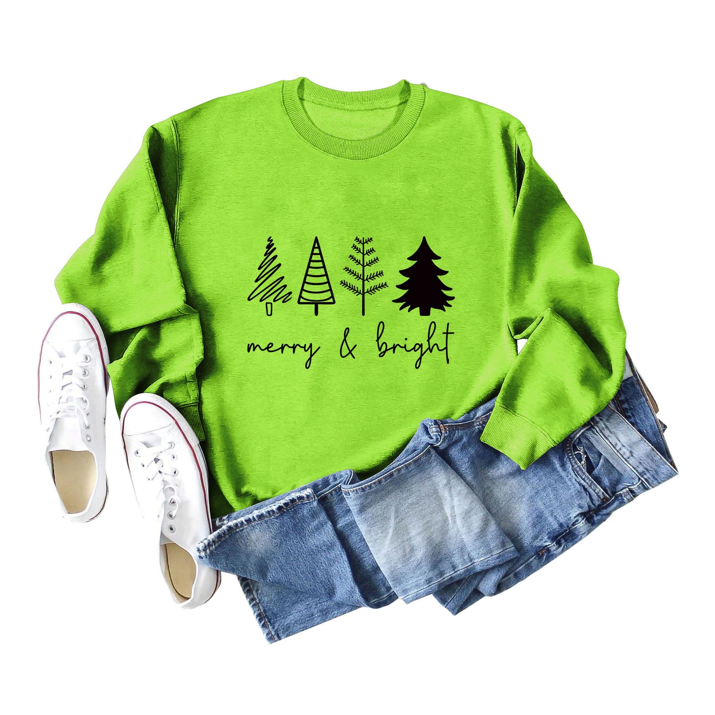 Printing Casual Women's Round Neck Loose Sweatshirt Shirt