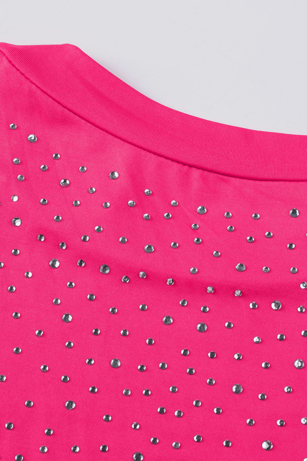 Rose Rhinestone Double Spaghetti Strap Crop Top