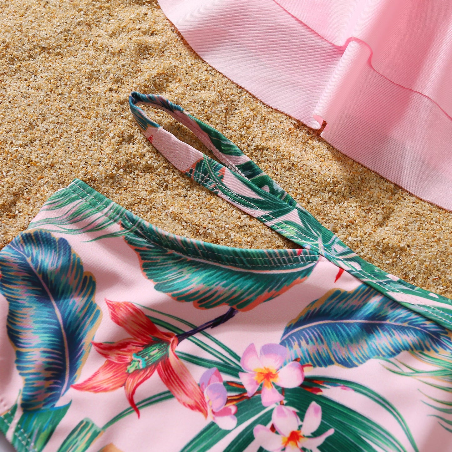 Family Parent-child Bikini Ruffled Swimsuit Suit