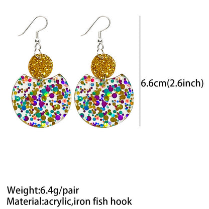 Christmas Geometric Simple Sequins Transparent Earrings