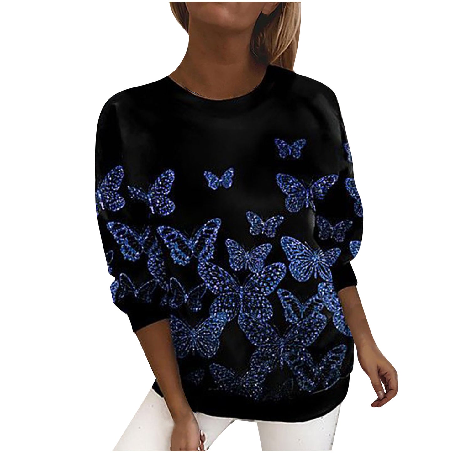 Round Neck Pullover Loose Style Street Trendy