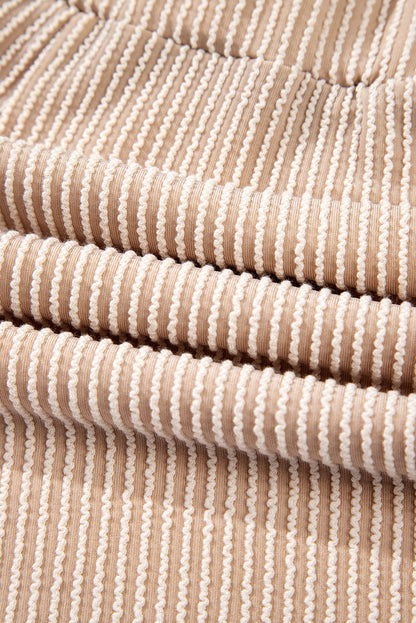 Jet Stream Corded Elastic High Waist Wrap Skort