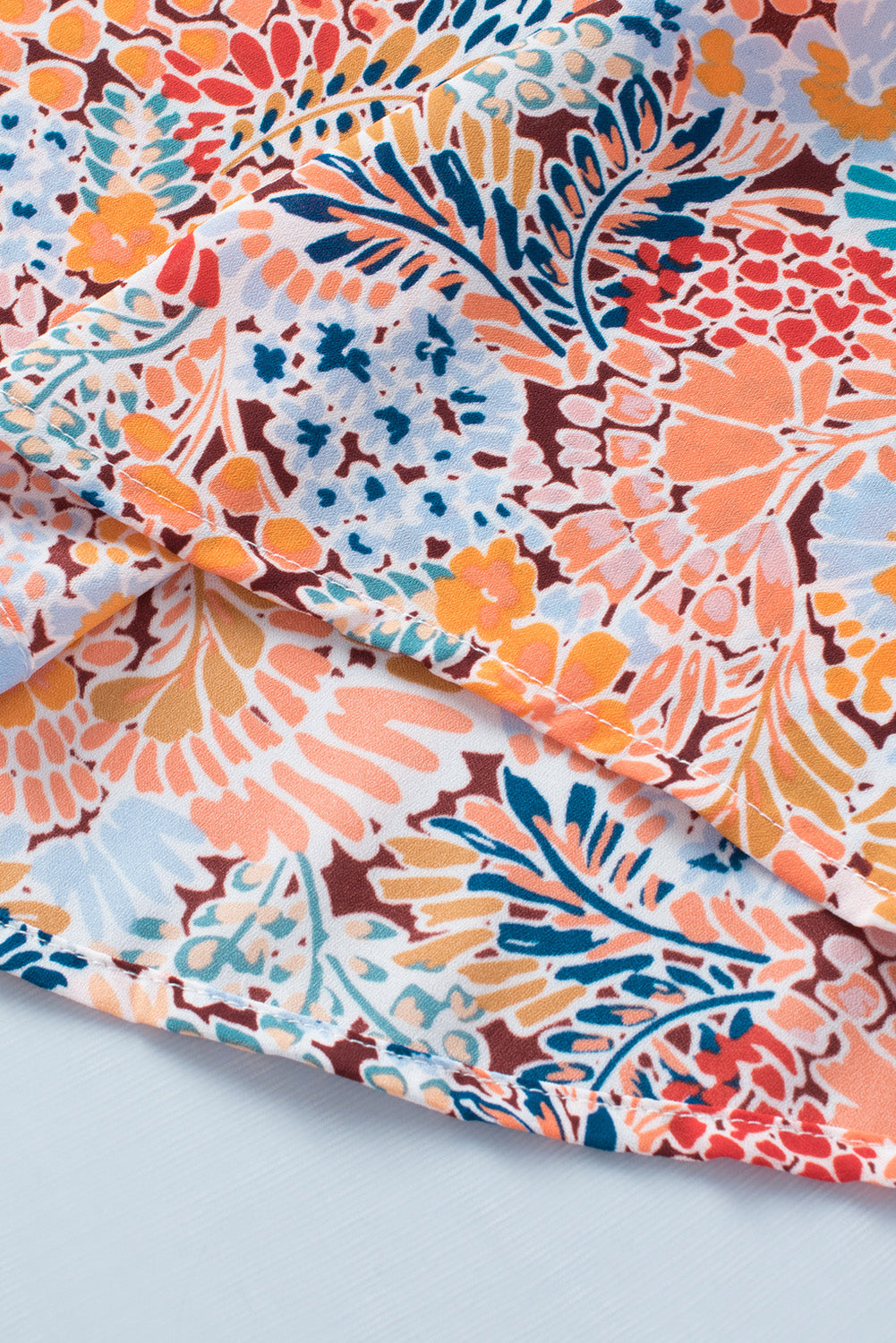 Red Cakewalk Floral Smocked Blouse