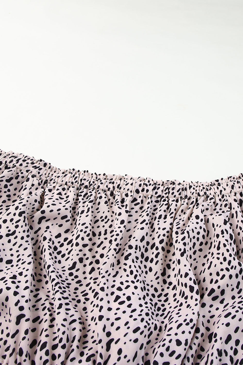 Off-the-shoulder Leopard Print Ruffle Romper