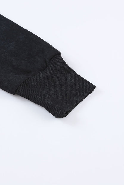 Black GAME DAY Graphic Oversized Sweatshirt