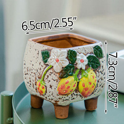 Square Creative Cute Cartoon Ceramic Succulent Pot