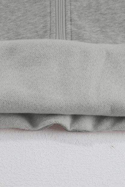 Khaki Printed Plaid Sleeve Patchwork Collared Textured Sweatshirt