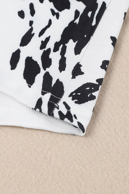 Brown Cow Print Racerback Tank Top