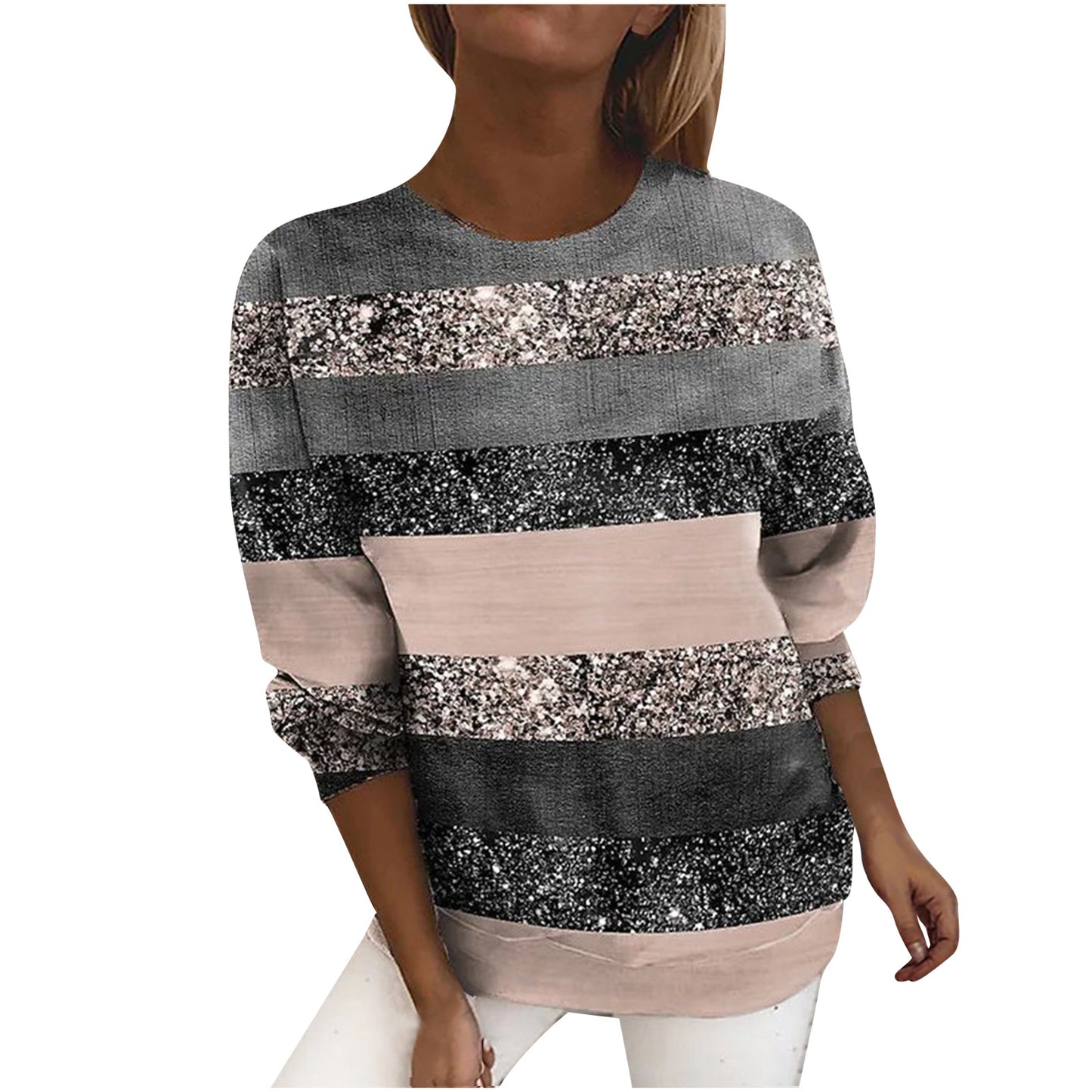 Round Neck Pullover Loose Style Street Trendy