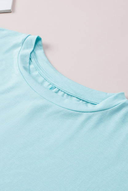 White Side Pockets Short Sleeve Tunic Top