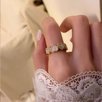 Shell Love Heart-shaped Ring All-match