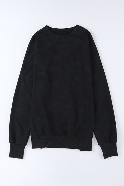 Black GAME DAY Graphic Oversized Sweatshirt