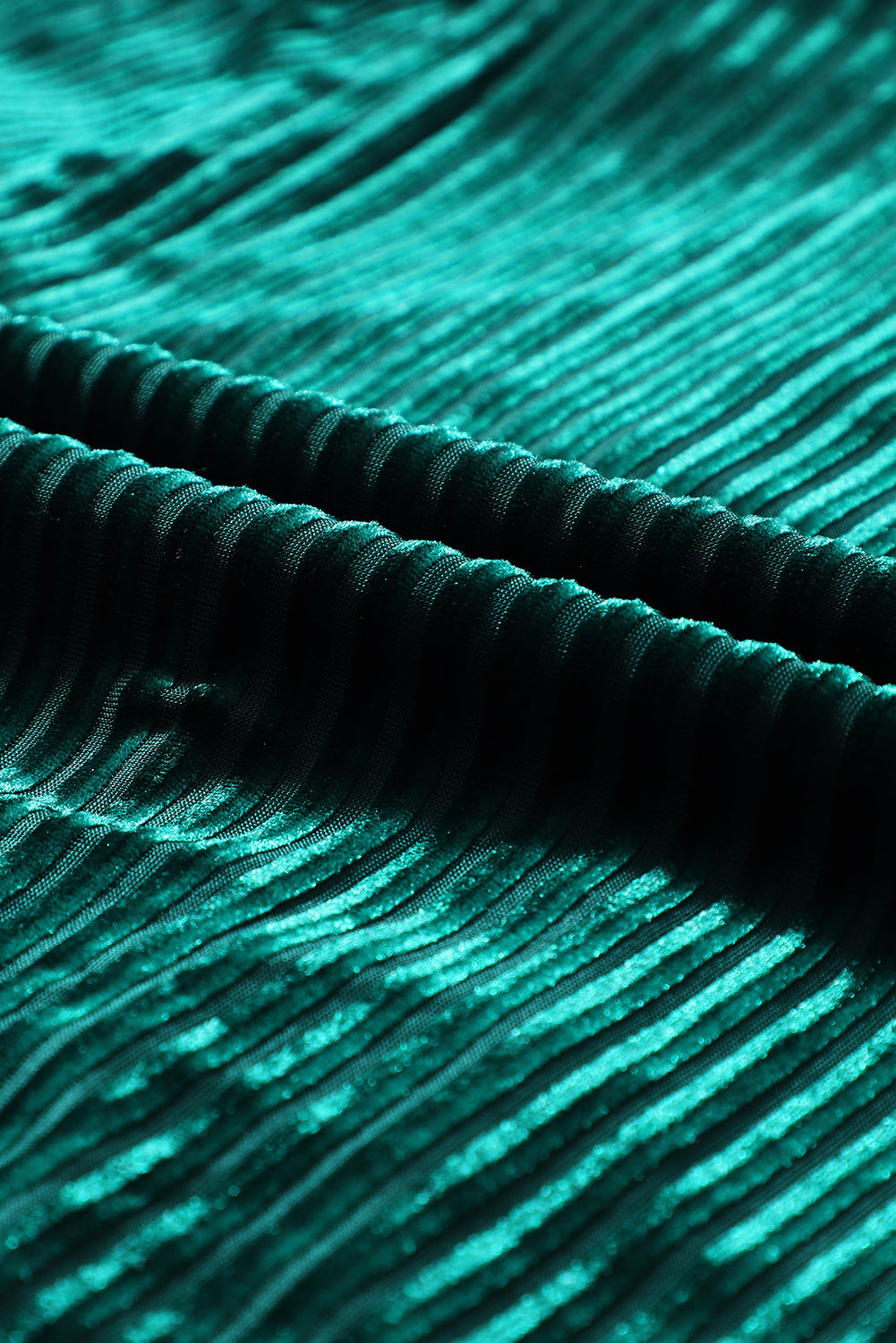 Chestnut Half Zip V Neck Ribbed Velvet Top