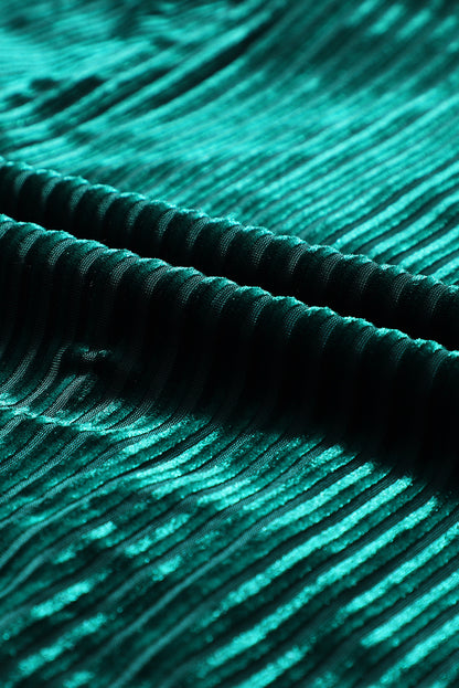 Chestnut Half Zip V Neck Ribbed Velvet Top