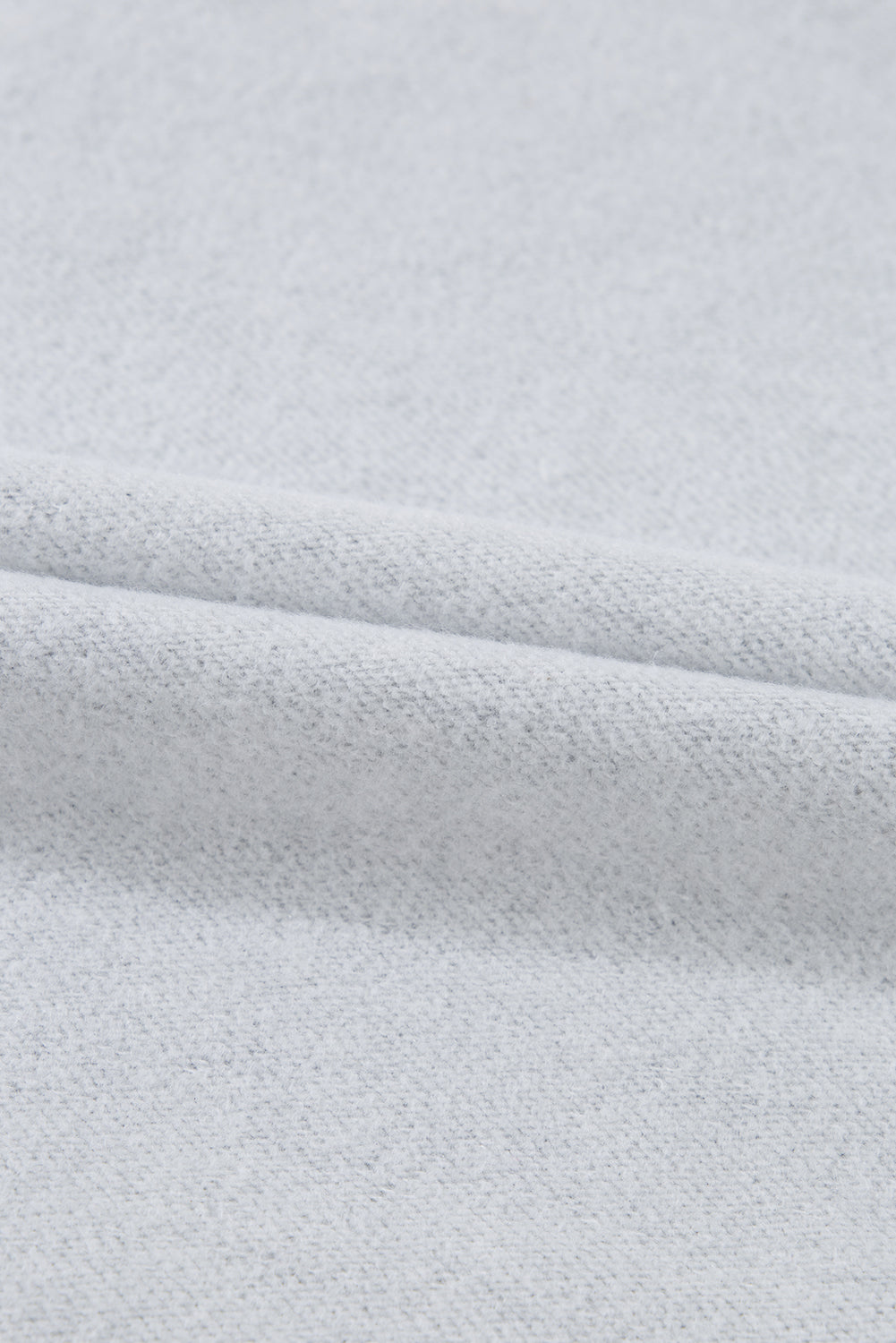 Light Grey Fleece Lined Kangaroo Pocket Drawstring Chunky Hoodie