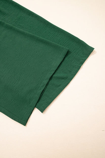 Pink Abstract Floral Painting Smocked Wide Leg Jumpsuit