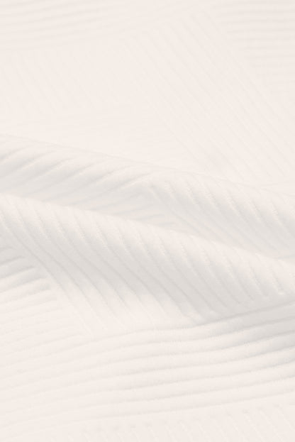 Beige Plus Size Textured Flap Pockets Jacket