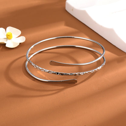 Hollow Multi-layer Glossy Armband Snake-shaped Metal Bracelet