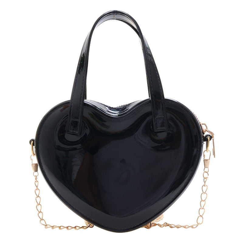 Fashionable Jelly Heart Mini Shoulder Crossbody Bag For Women