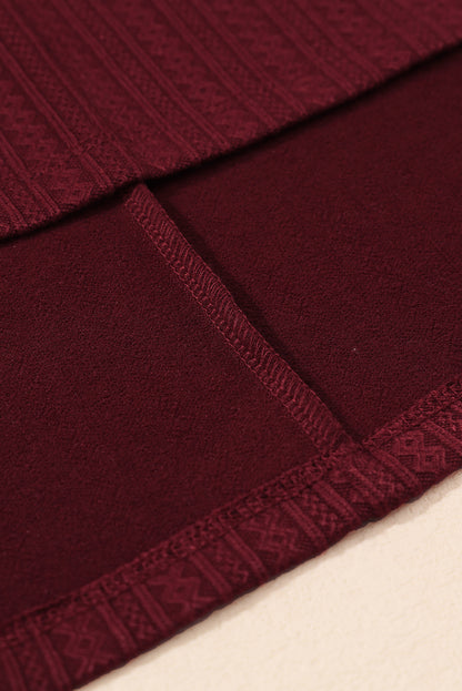 Red Dahlia Merry Christmas Graphic Jacquard Knit Curvy Top