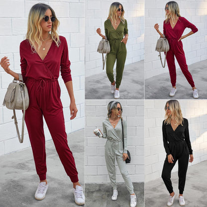 Slim Fit Slimming European And American Women's Clothing Jumpsuit