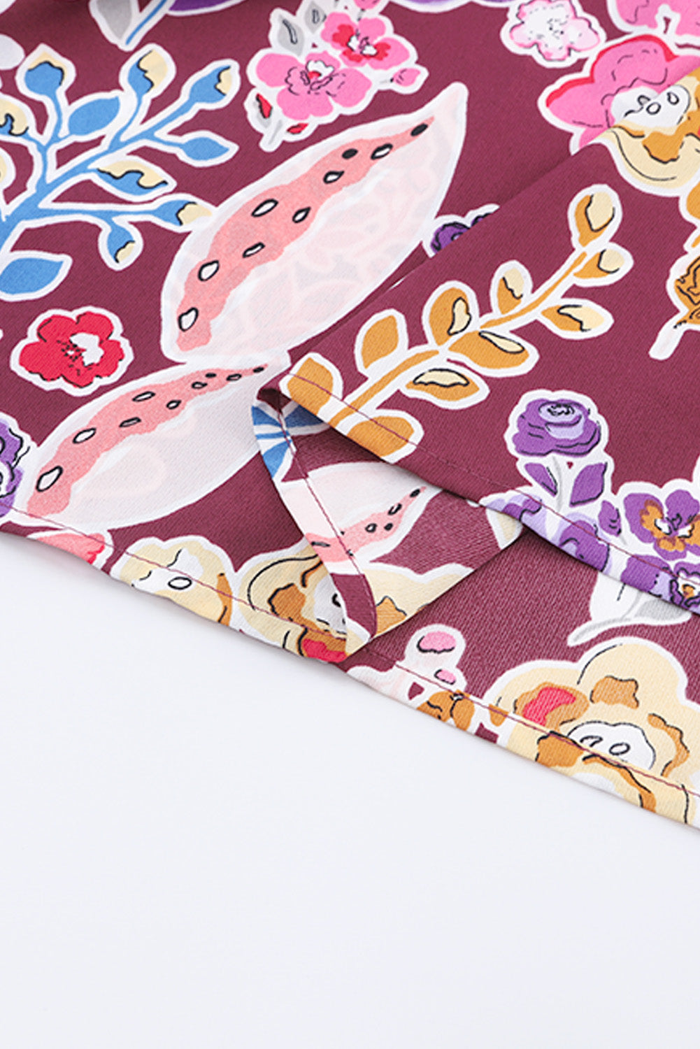 Floral Print Short Sleeve A-line Dress