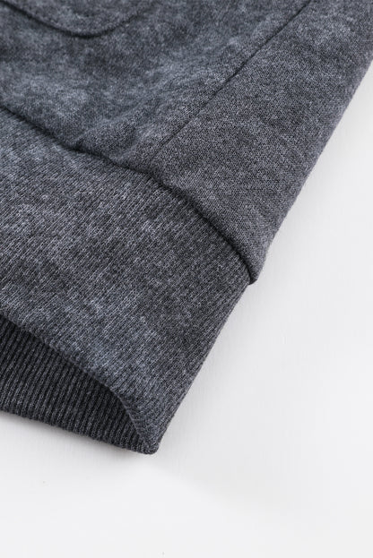 Red Vintage Washed Flap Pocket Button Shacket