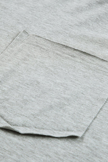 Black Pocketed Oversized Drop Sleeve Top