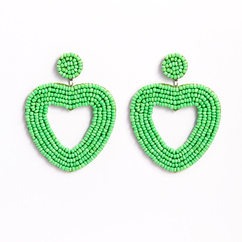 Creative Ethnic Style Stud Earrings Women's Color Love Earrings