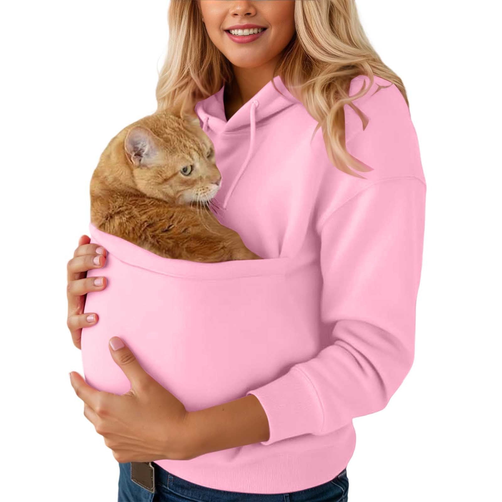 Women's Hooded Pocket Pet Shirt Sweatshirt