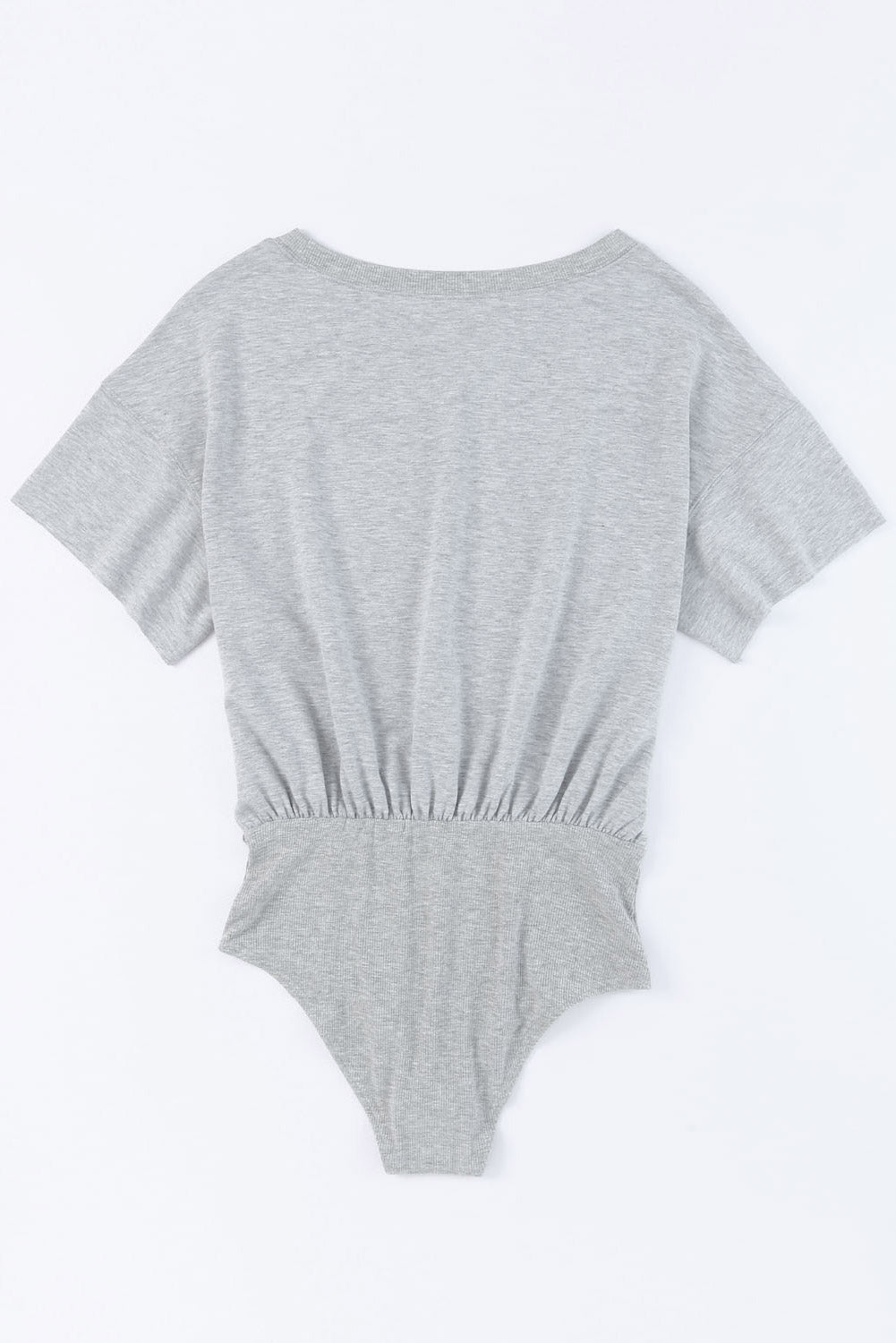 Dark Gray Drop Shoulder Sleeve Oversize Bodysuit