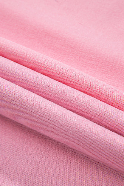 Sky Blue Colorblock Patchwork Drop Shoulder Sweatshirt