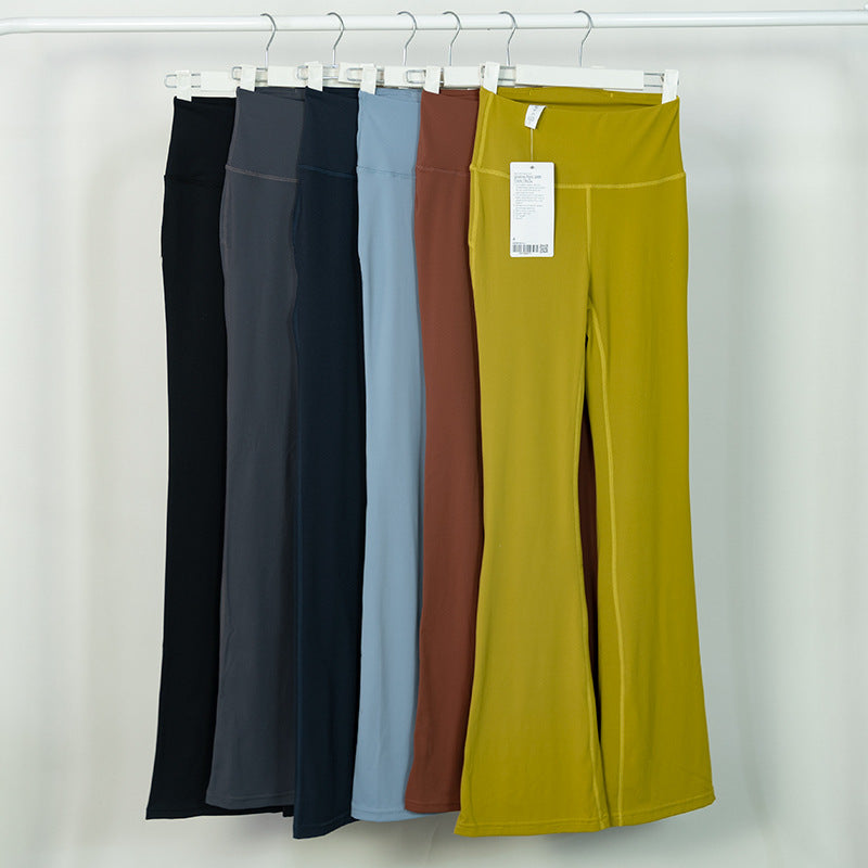Female Bell-bottom Pants High Waist Tight Sports Yoga Pants