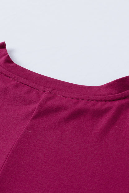 Khaki Side Pockets Short Sleeve Tunic Top