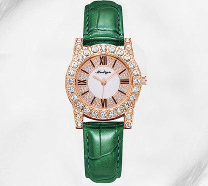 Women's Diamond-embedded Creative Watch With Roman Scale
