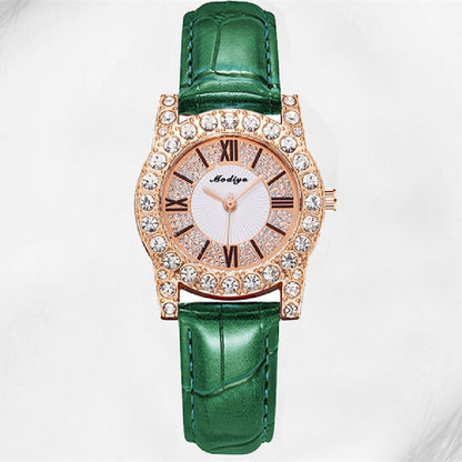 Women's Diamond-embedded Creative Watch With Roman Scale