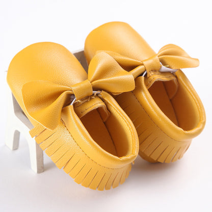 Spring And Autumn New 0-1 Years Old Baby Shoes Tassel Pu Bottom Non-slip Casual Baby Shoes