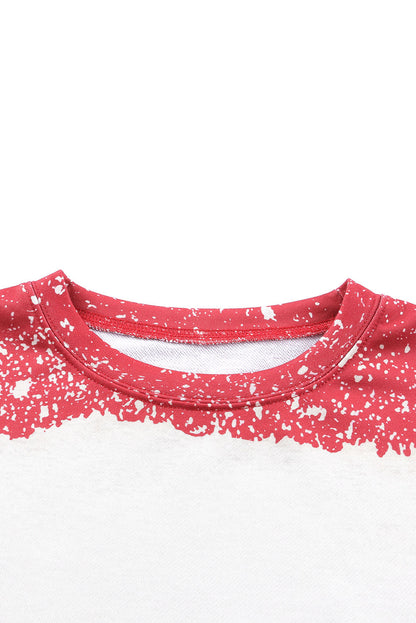 Black Tie Dye Leopard Drop Shoulder Sweatshirt