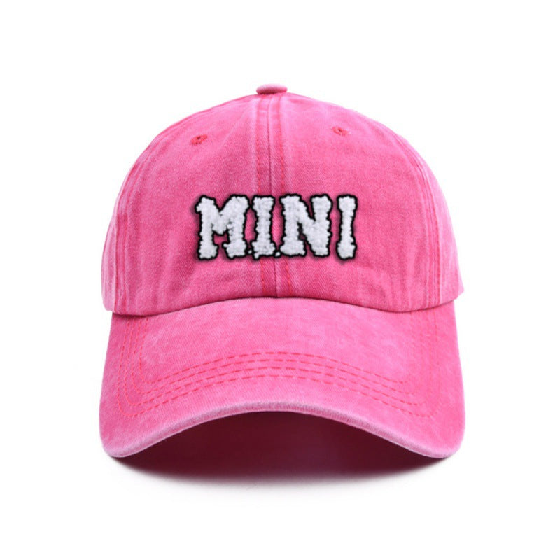 Mama Paste Cloth Embroidery Baseball Hat European And American Mother's Day Hot Sale Worn Looking Washed-out Solid Color Peaked Hat Women
