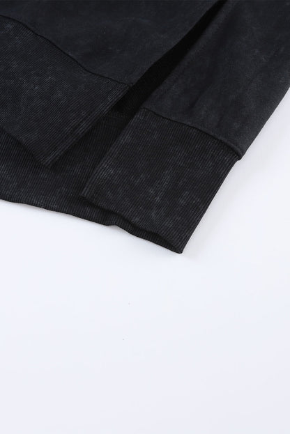 Black GAME DAY Graphic Oversized Sweatshirt